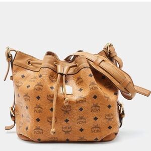 {VGUC} MCM Visetos Essential Drawstring Bucket Bag